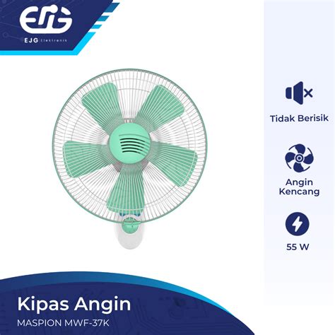 Kipas Angin Dinding Wall Fan Maspion Inch Mwf K Mwf K