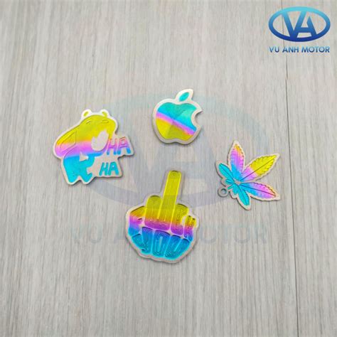 Tem titan logo stickers Mèo Thần Tài Mèo tròn Chó haha Ngón tay Lá