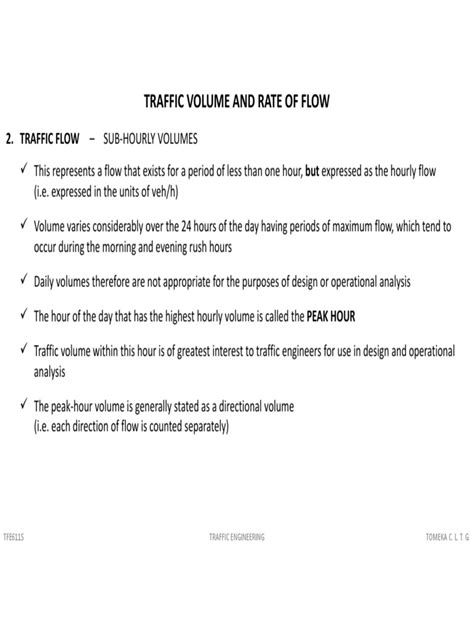 01 Traffic Engineering - Traffic Parameters PDF | PDF | Traffic | Speed