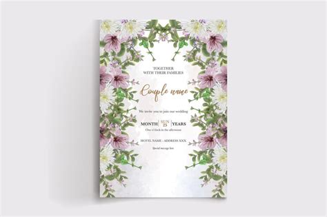 Premium Vector Wedding Invitation Card Templates