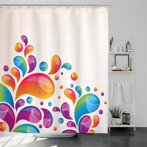 Abstract Raindrops Shower Curtain Shower Curtains