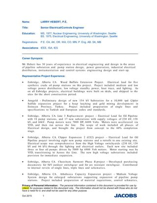 Larry Hebert Resume Pdf