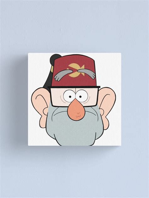 "Stan Pines Paper Fez Face Mask" Canvas Print for Sale by The-Sqoou | Redbubble