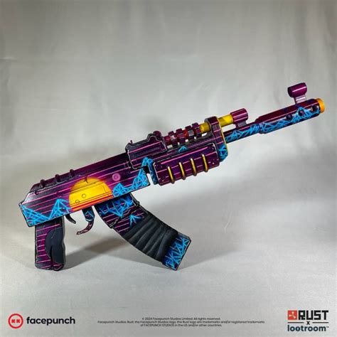 Rust Ak Retrowave Skin Lifesize Official Rust Merchandise