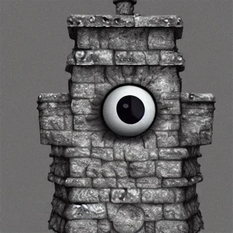 A Stone With Googly Eyes Detailed D Render On Top Stable