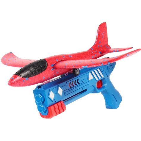 Avion En Mousse À Lancer 21 Cm Avec Lanceur D avion Jouet Pour Enfant