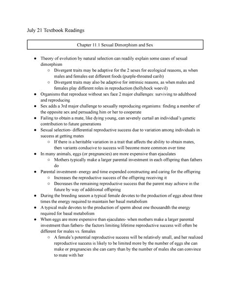 Chapter 111 112 Textbook Notes July 21 Textbook Readings Chapter 11