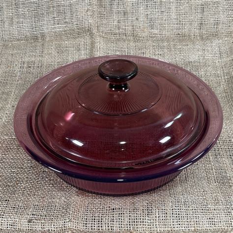 Vision Kitchen Vintage Corning Ware Pyrex Vision Cranberry Glass