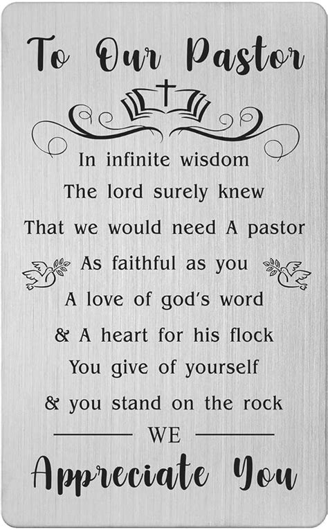 Gezxin Pastor Appreciation Card Ts For Women Men Ts