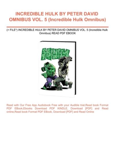 P D F File Incredible Hulk By Peter David Omnibus Vol