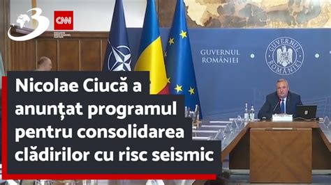 Nicolae Ciuc A Anun At Programul Pentru Consolidarea Cl Dirilor Cu