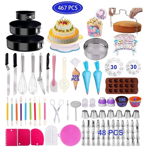 Cake Decorating Supplies 567 PCS Baking Set with Springform Cake Pans ...