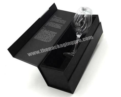 Custom Cardboard Shipping Wine Glass Packaging Boxes With Magnet