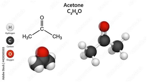 Vidéo Stock Structural Chemical Formula And Molecular Structure Of Acetone Formula C3h6o