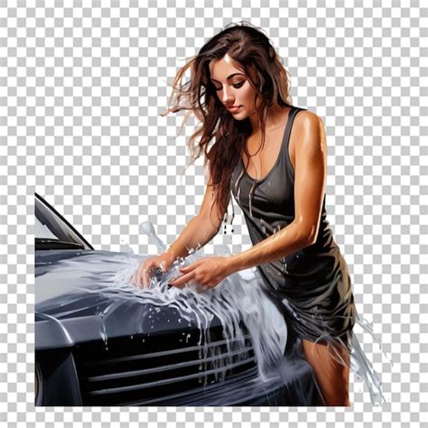 Car Wash Expert Using Pressure Washer | Premium AI-generated PSD