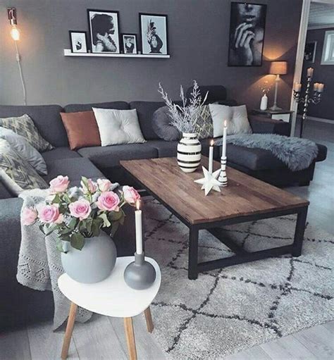 Living Room Design With Dark Grey Sofa Bryont Blog