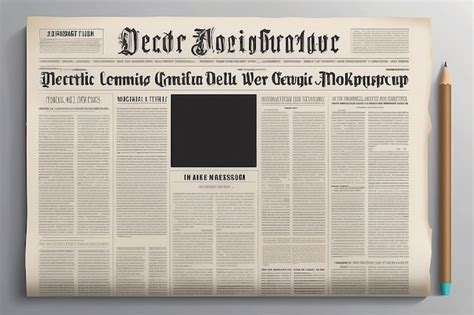 Premium Photo Newspaper Front Page Template Blank Old Vector Generic