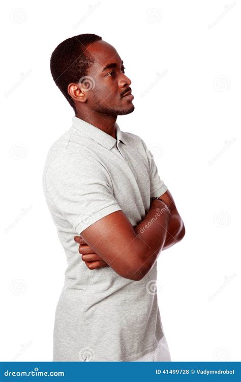 Portrait Of A Pensive African Man Stock Photo Image Of Male Profile