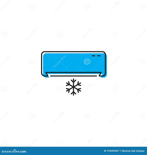 Concepto De Icono Vector De Aire Acondicionado Aislado En Fondo Blanco