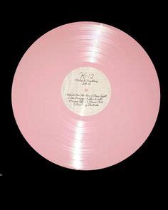 unique circular vinyl record  pink background