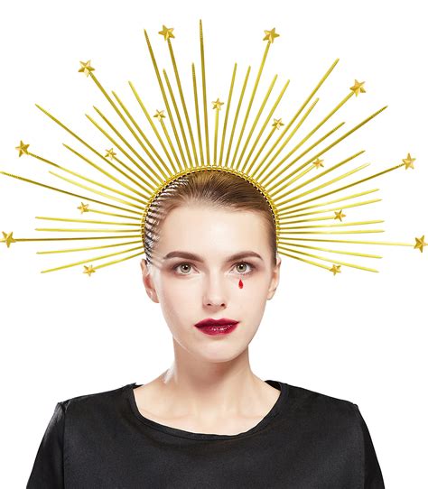 Buy Fantherin Mary Halo Crown Headband Goddess Zip Tie Spiked Halo