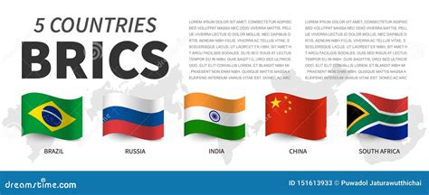 BRICS Countries On World Map Royalty-Free Stock Image | CartoonDealer ...