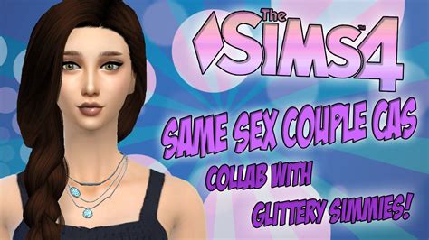 The Sims 4 Same Sex Couple CAS Collab With Glittery Simmies YouTube