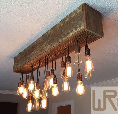 Reclaimed Barn Wood Chandelier Light Fixture By WilderRanchDesigns