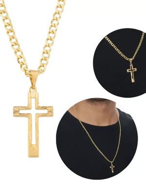 Corrente Grumet Crucifixo Banhado A Ouro Compre Produtos