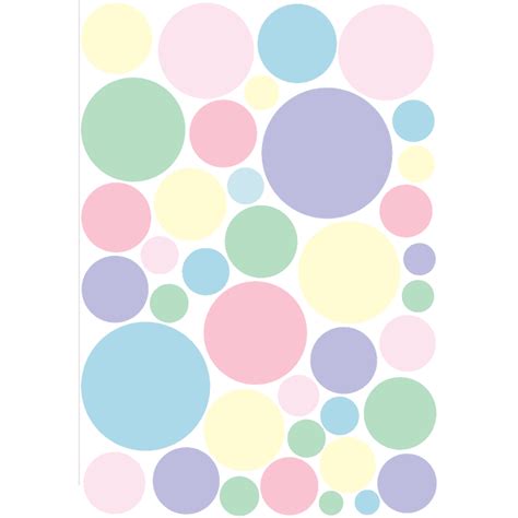 Pastel Polka Dots Wall Decals Stickers Pastel Dot Nursery Wall Decor