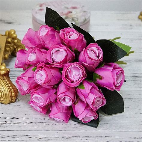 Buy Dishykooker Pcs Artificial Rose Flowers Bouquet Decor Photography