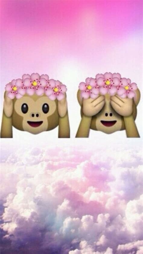 Emoji Monkey With Flower Crown Wallpaper - Home Alqu