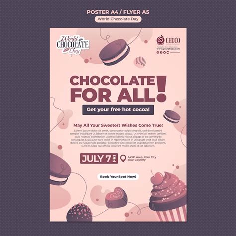 Free Psd World Chocolate Day Poster Template