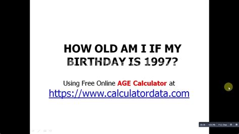 Online Age Calculator How Old Am I If My Birthday Is Visit