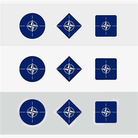 Nato flag icons set, vector flag of Nato. 22969741 Vector Art at Vecteezy
