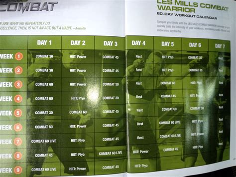 Les Mills Combat Calendar - Printable Word Searches