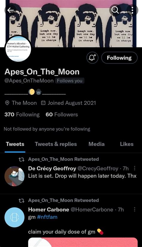 Homer Carbone On Twitter Apes OnTheMoon With The Pfp