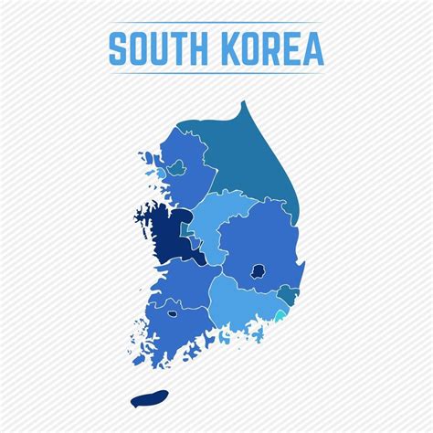 South Korea Detailed Map With Regions 2323413 Vector Art At Vecteezy