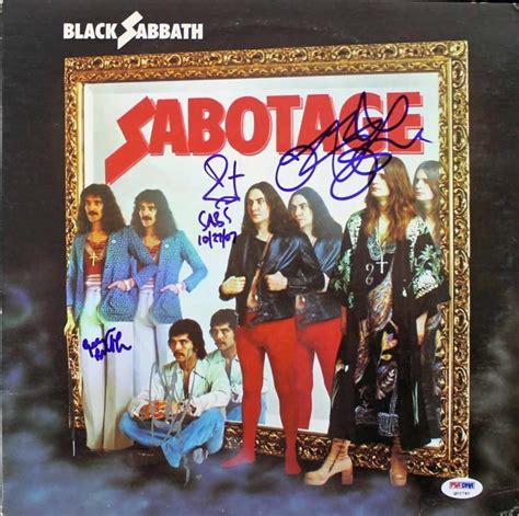 Lot Detail - Black Sabbath Group Signed "Sabotage" Album w/ Original ...