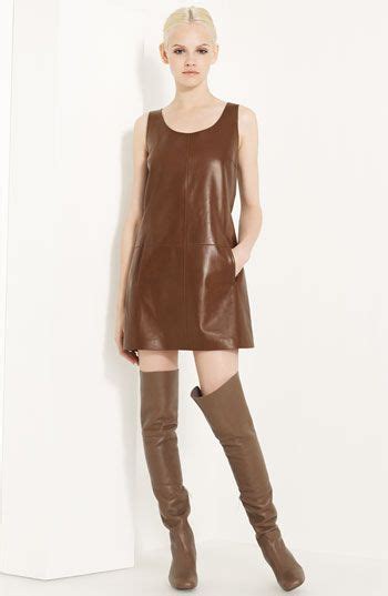 Leather Shift Dress Nordstrom Brown Leather Dress Leather Outfit