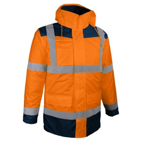 Parka 4EN1 Haute visibilité intempéries Coverguard 7KANY Orange fluo