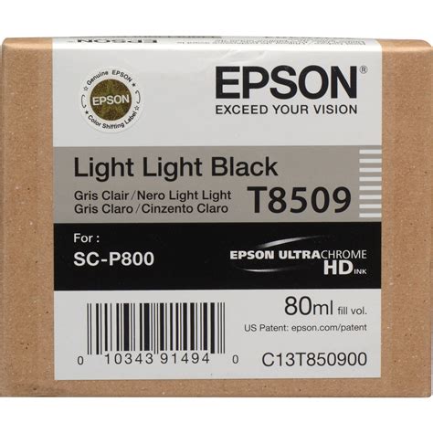 Epson T850900 UltraChrome HD Light Light Black Ink T850900 B H