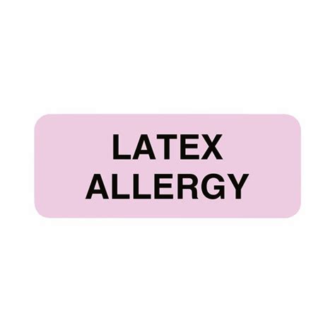 Centurion Latex Allergy Labels