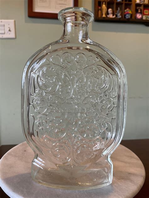 Vintage Clear Glass Schenley Decanter Etsy