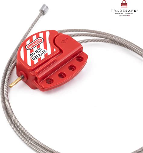 Tradesafe Lockout Tagout Steel Cable Lock Premium Grade 6 Feet