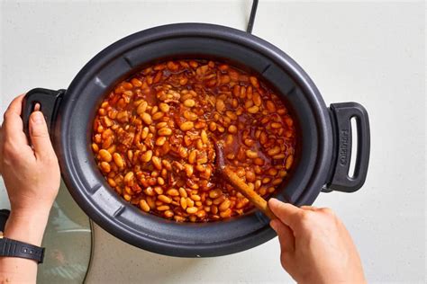 Slow Cooker Baked Beans Recipe Tangy And Creamy Kitchn