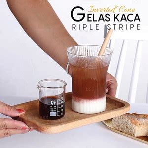 Jual Gelas Kaca Ml Cafe Ripple Tinggi Yo Reum Juice Kopi Susu