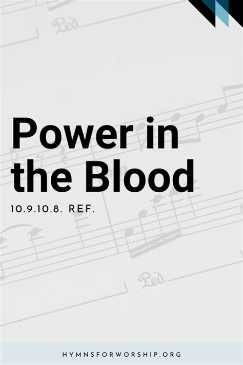 Sdah 294 Power In The Blood Hymns For Worship