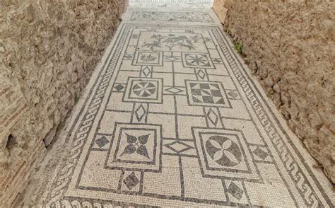 Mosaic at Entrance To Villa in Pompeii. Stock Photo - Image of naples ...