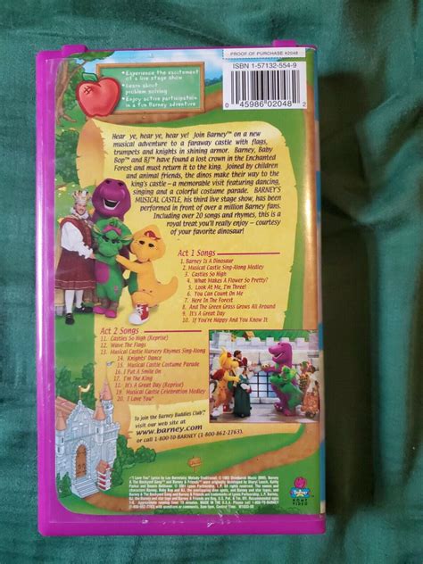 Barneys Musical Castle Vhs 2001 45986020482 Ebay